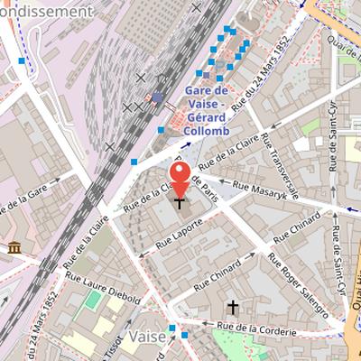Map showing the location of Église Notre-Dame de l'Annonciation in Lyon
