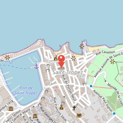 Map showing the location of Eglise Notre-Dame-de-l'Assomption in Saint-Tropez