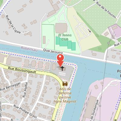 Map showing the location of Église orthodoxe de tous les saints de Strasbourg in Strasbourg