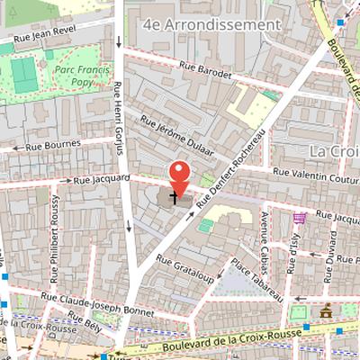 Map showing the location of Église Saint-Augustin in Lyon