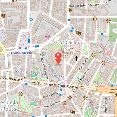 Map showing the location of Église Saint-Bernard in Lyon