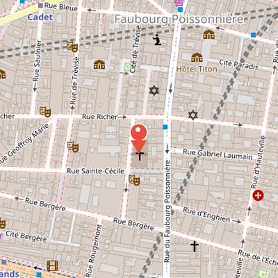 Map showing the location of Église Saint-Eugène-Sainte-Cécile in Paris