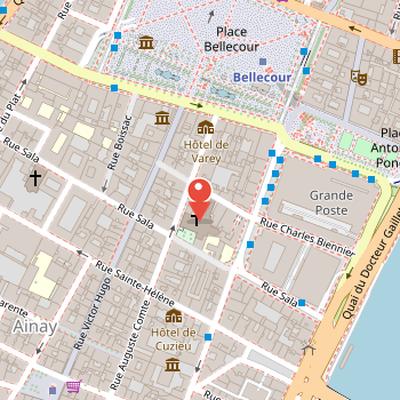 Map showing the location of Église Saint-François-de-Sales in Lyon