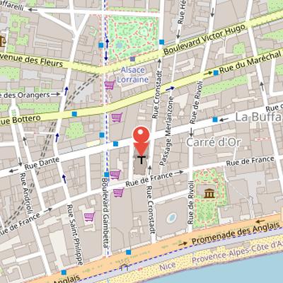 Map showing the location of Église Saint-Pierre d'Arène in Nice