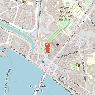 Map showing the location of Saint-Pierre des Cuisines in Toulouse
