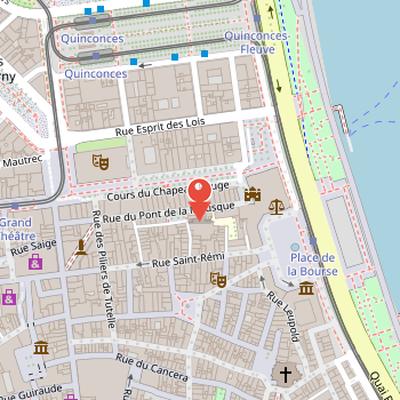 Map showing the location of Église Saint-Rémi in Bordeaux