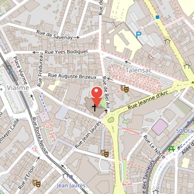 Map showing the location of Église Saint-Similien in Nantes