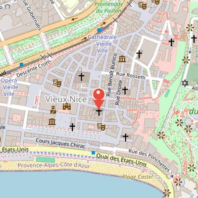 Map showing the location of Église Sainte-Rita in Nice