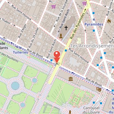 Map showing the location of Equestrian Statue of Joan of Arc in Paris