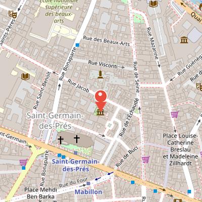 Map showing the location of Musée national Eugène-Delacroix in Paris
