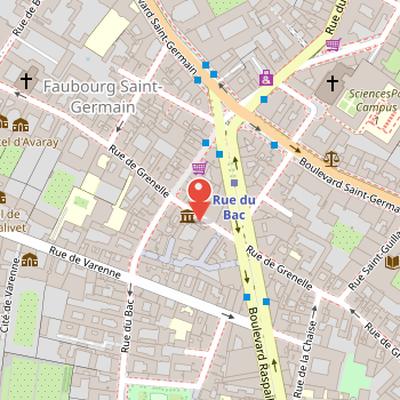 Map showing the location of Fontaine des Quatre-Saisons in Paris