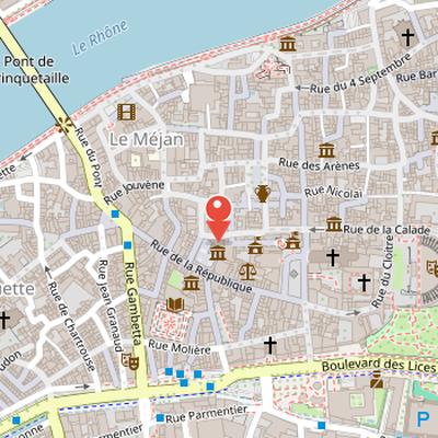 Map showing the location of Forum of Arles in Arles