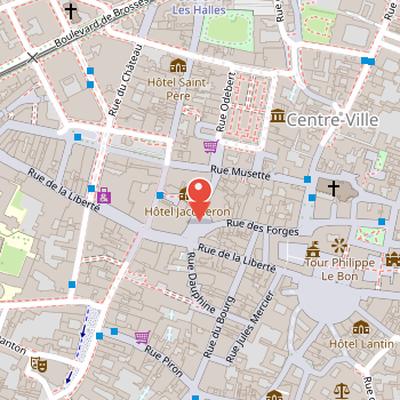 Map showing the location of Place François-Rude in Dijon
