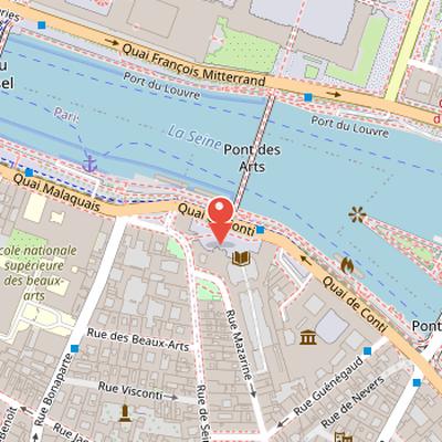 Map showing the location of French Academy of Sciences in Paris