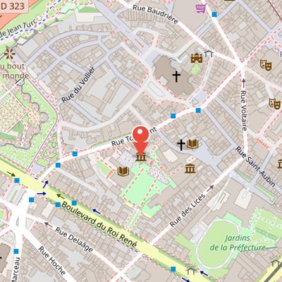Map showing the location of Galerie David d'Angers in Angers