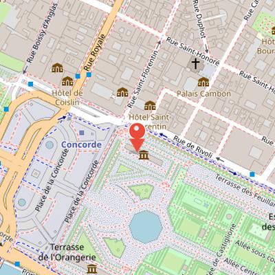 Map showing the location of Jeu de Paume in Paris