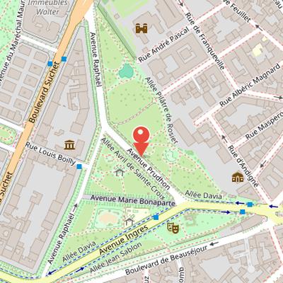 Map showing the location of Giardino del Ranelagh in Paris