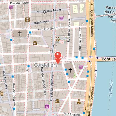 Map showing the location of Grand Bazar de Lyon in Lyon