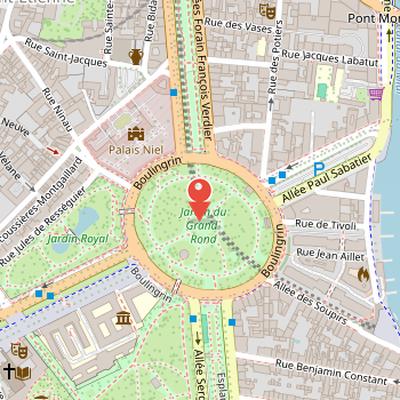 Map showing the location of Grand Rond in Toulouse