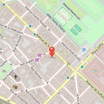 Map showing the location of Grande roue de Paris in Paris