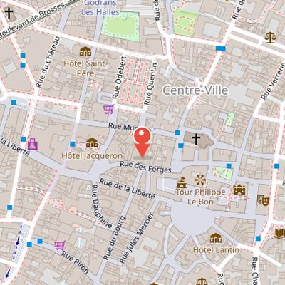 Map showing the location of Hôtel Aubriot in Dijon