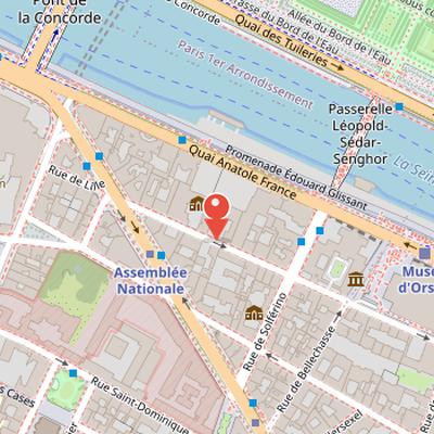 Map showing the location of Hôtel Beauharnais in Paris
