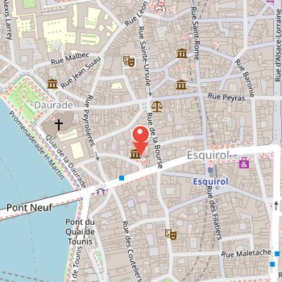 Map showing the location of Hôtel d'Assézat in Toulouse