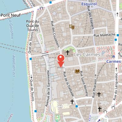 Map showing the location of Hôtel de Bagis in Toulouse