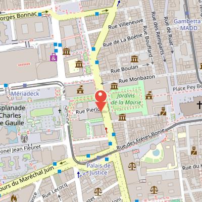 Map showing the location of Hôtel de Basquiat in Bordeaux