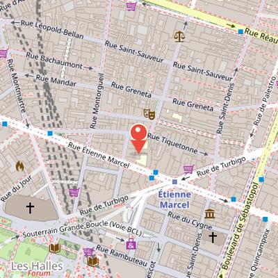 Map showing the location of Hôtel de Bourgogne in Paris