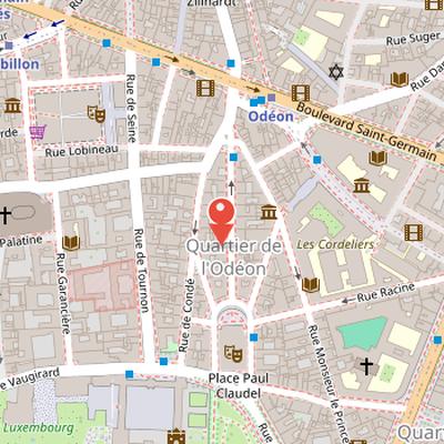 Map showing the location of Hôtel de Condé in Paris