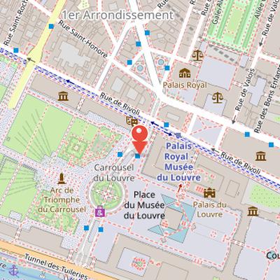 Map showing the location of Hôtel de Rambouillet in Paris