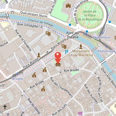 Map showing the location of Hôtel des Deux-Ponts in Strasbourg