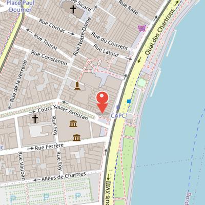 Map showing the location of Hôtel Fenwick in Bordeaux