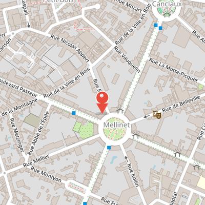 Map showing the location of Hôtel Maës in Nantes
