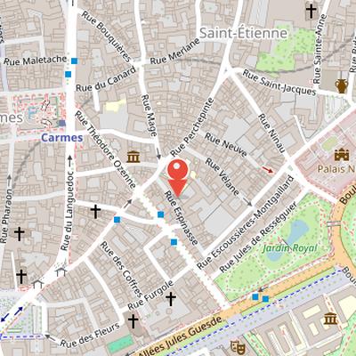 Map showing the location of Hôtel Mansencal in Toulouse