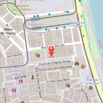 Map showing the location of Hôtel Saige in Bordeaux
