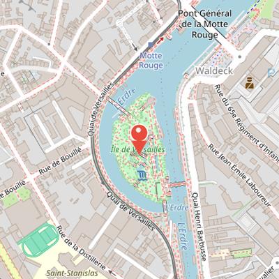 Map showing the location of Île de Versailles in Nantes