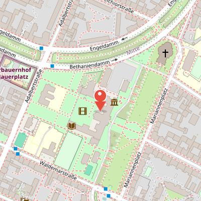 Map showing the location of International Theatre Institute in Paris