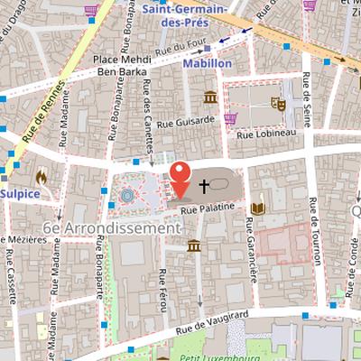 Map showing the location of Jacob Wrestling with the Angel in Paris