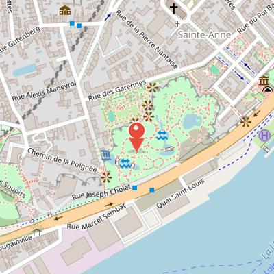 Map showing the location of Jardin extraordinaire in Nantes