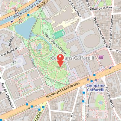 Map showing the location of Japanese Garden of Toulouse in Toulouse