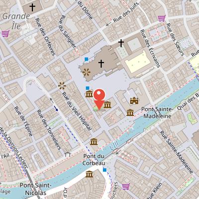 Map showing the location of Jubé of Strasbourg Cathedral in Strasbourg