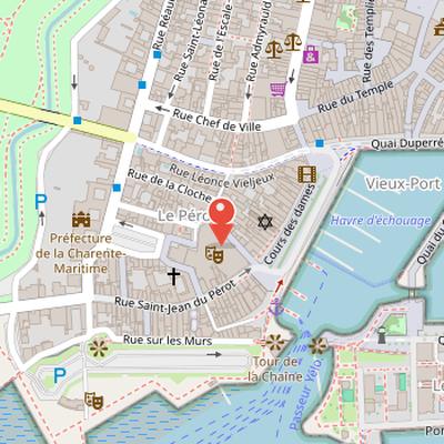 Map showing the location of La Coursive in La Rochelle