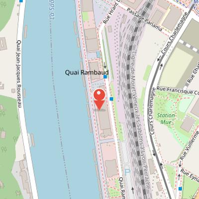 Map showing the location of La Sucrière in Lyon