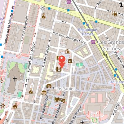 Map showing the location of La Vieille Charité in Marseille