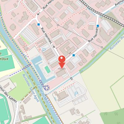 Map showing the location of Le Bikini in Toulouse