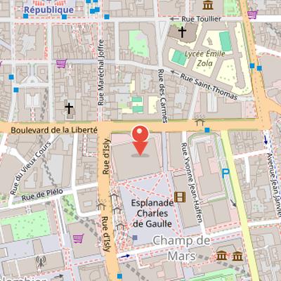 Map showing the location of Le Liberté in Rennes