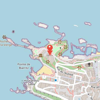 Map showing the location of Le Musée de la mer in Biarritz