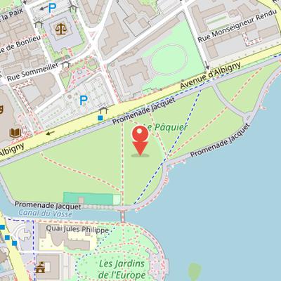 Map showing the location of Le Pâquier in Annecy